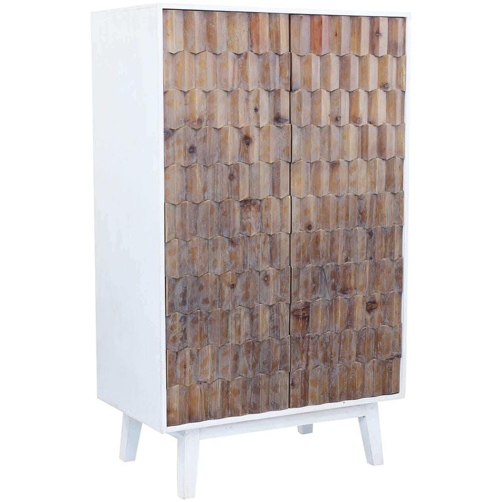 Matrix - Armadio A Due Ante Con Decoro In Legno - Foto 1
