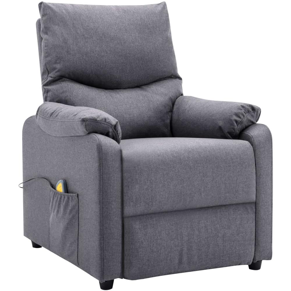 Poltrona Massaggiante in Tessuto Grigio Chiaro - Foto 1