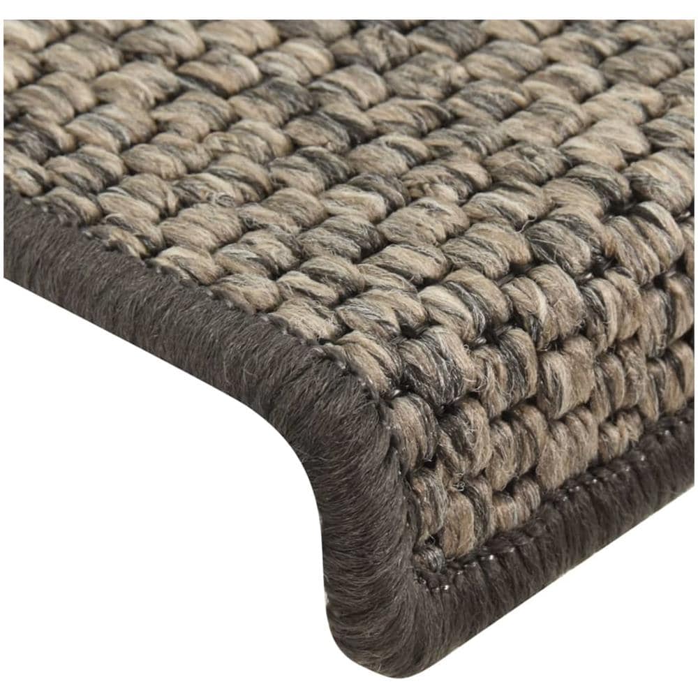 Tappeti Autoadesivi Scale Sisal 15 pz 65x21x4 cm Grigio e Beige - Foto 2