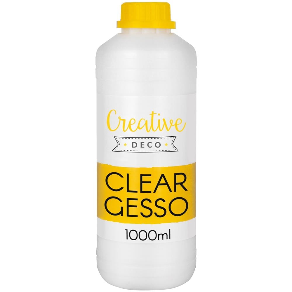 1l Gesso Acrilico Trasparente | Colori Acrilici | Professionale Preparazione Alla Pittura | Primer Liquido | Copertura Perfetta | Consistenza Sottile | Ideale Per Legno Carta Vetro - Foto 1