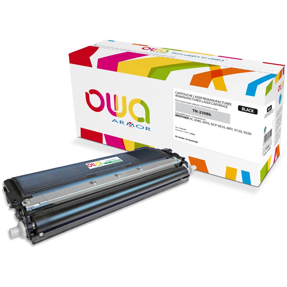 K15347OW, Cartuccia, Nero, Laser, Brother, HL 3040, 3070, DCP 9010, MFC 9120, 9320, TN-230Bk - Foto 1