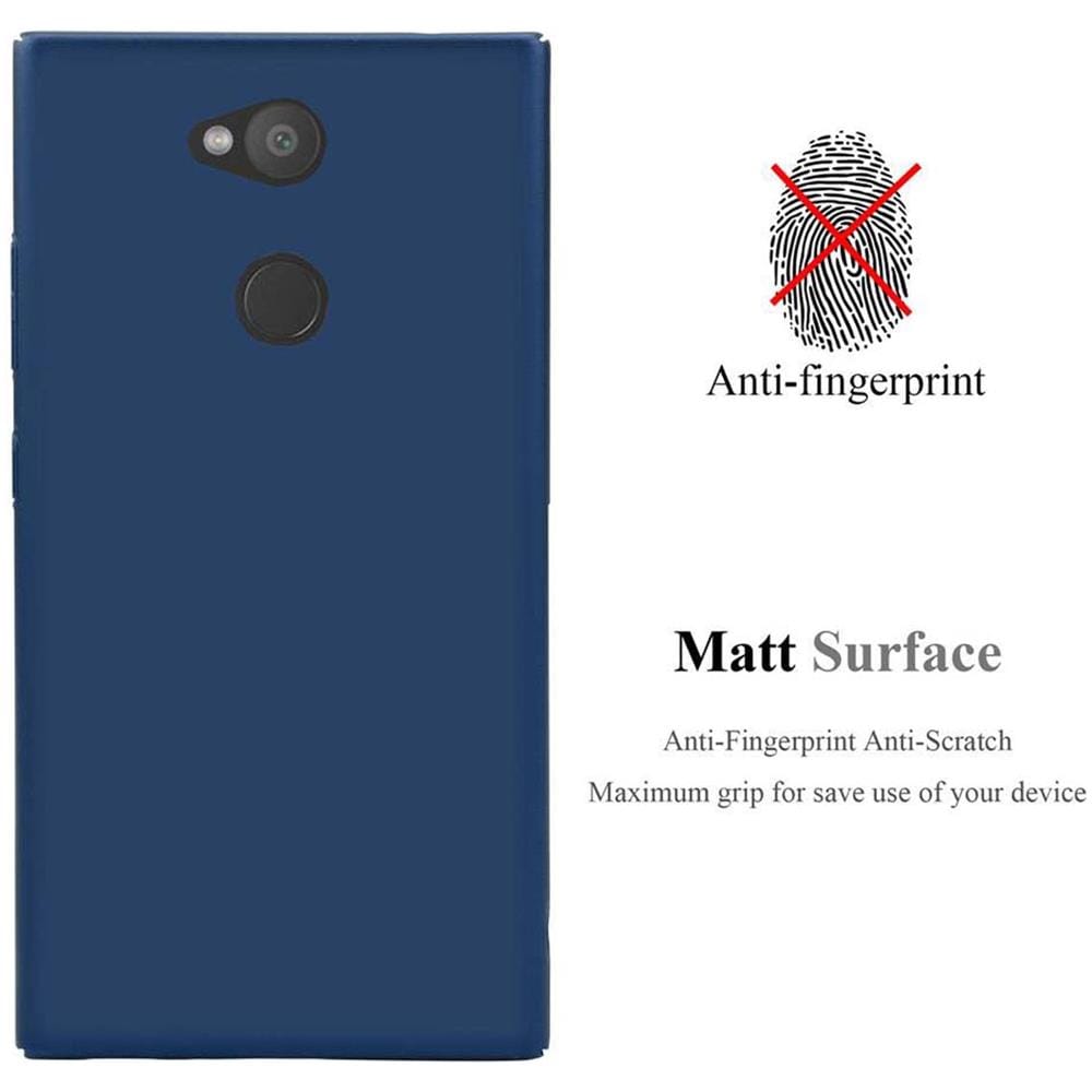 Custodia Compatibile Con Sony Xperia L2 In Azzurro Metallo - Hard Case Coperchio Protettivo In Look Metallico Contro I Graffi E Gli Urti - Foto 2