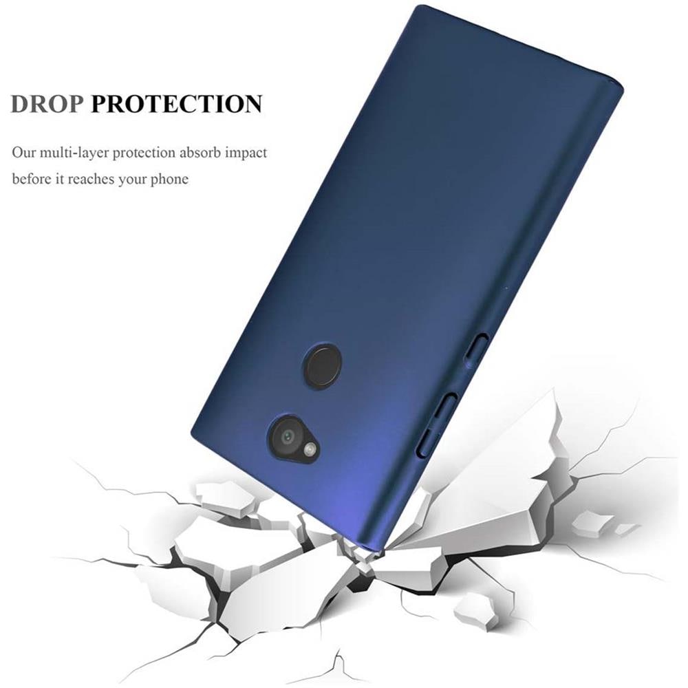 Custodia Compatibile Con Sony Xperia L2 In Azzurro Metallo - Hard Case Coperchio Protettivo In Look Metallico Contro I Graffi E Gli Urti - Foto 7