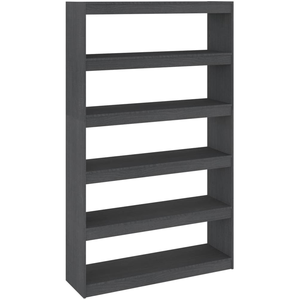 Libreria / divisorio Grigio 100x30x167,5 Cm In Massello Di Pino - Foto 2