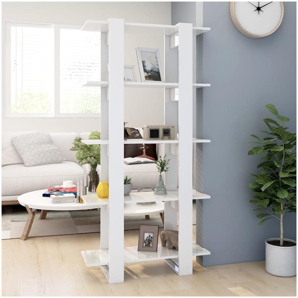 Libreria /Divisorio Bianco Lucido 80x30x160 cm - Foto 1