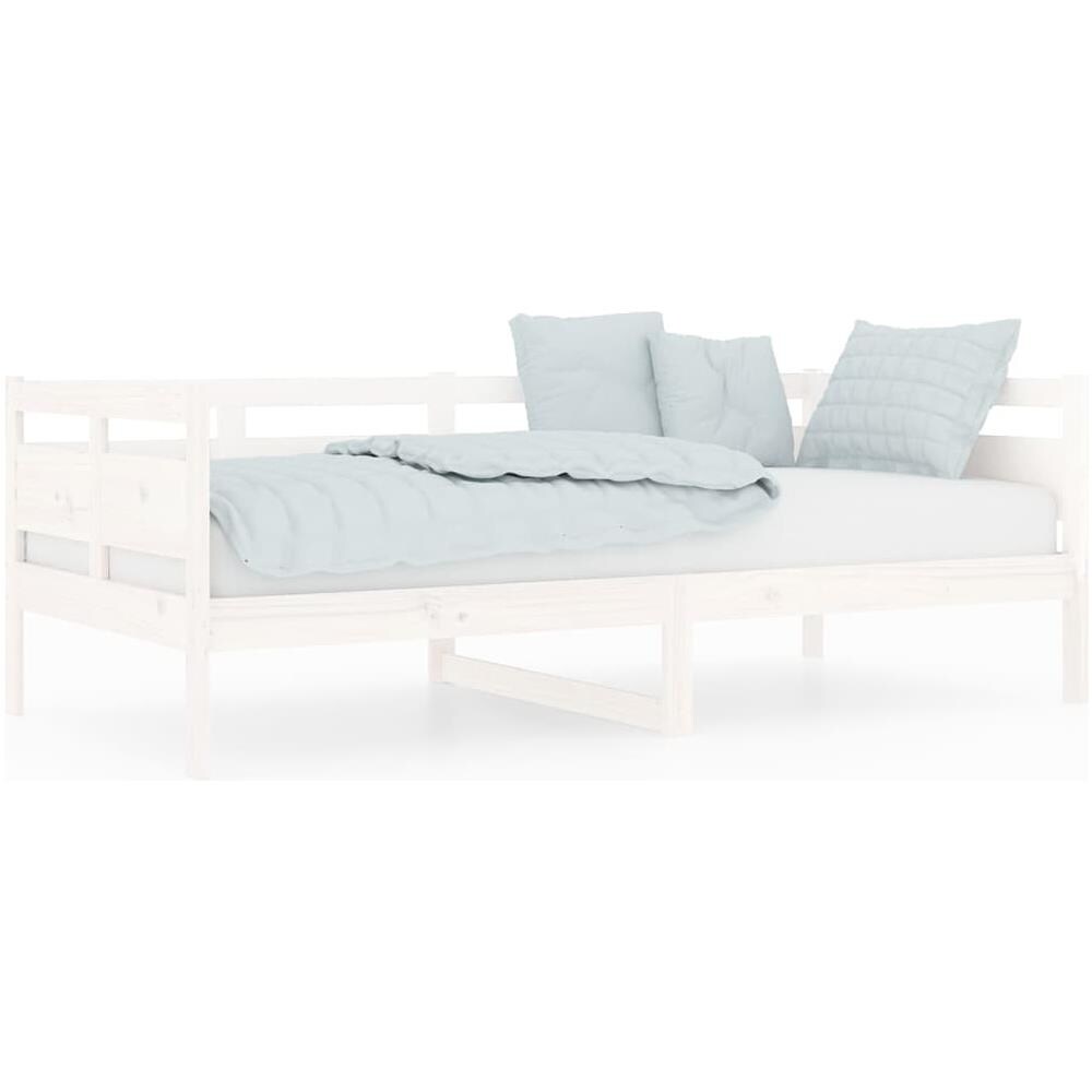 Dormeuse Bianca In Legno Massello Di Pino 90x190 Cm - Foto 2