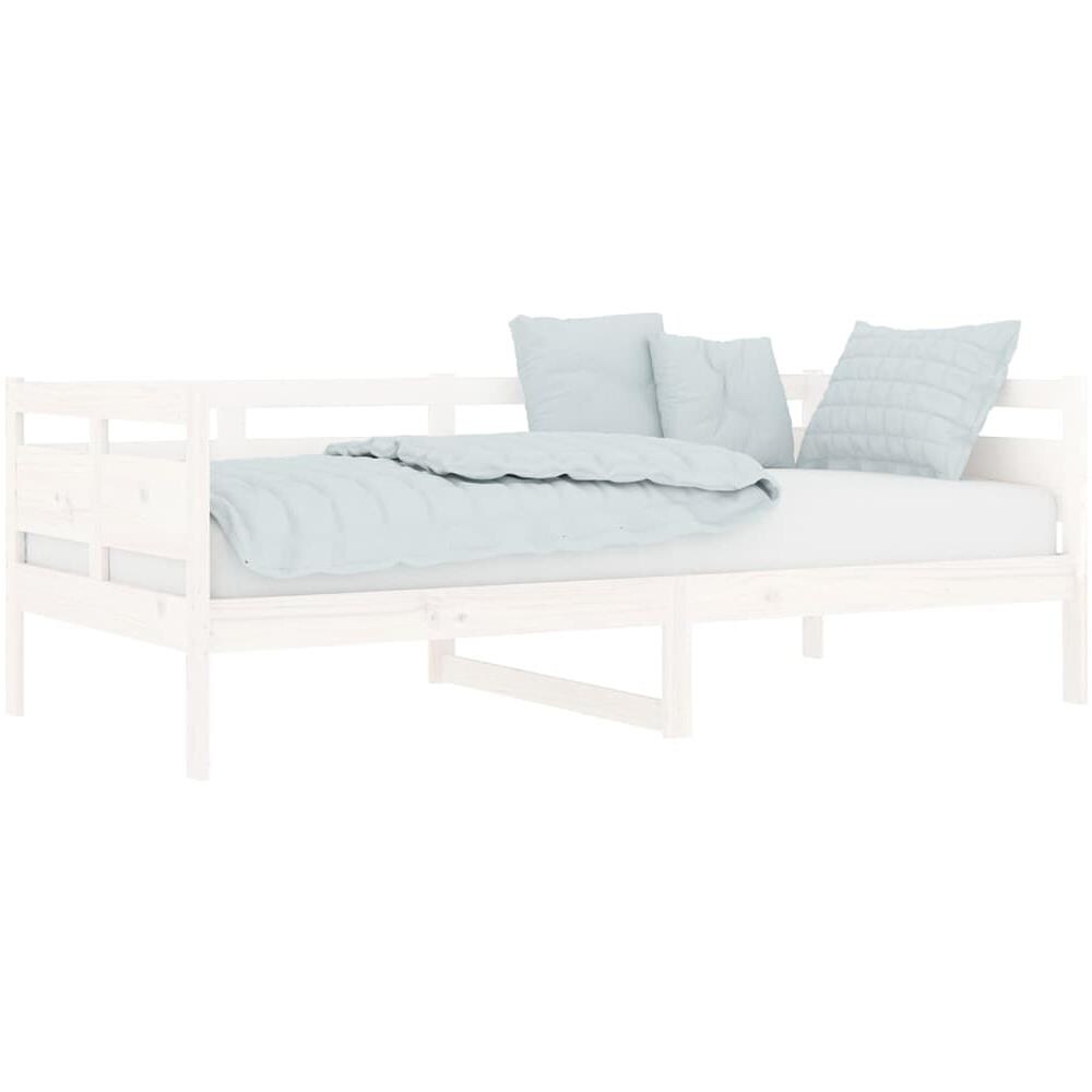 Dormeuse Bianca In Legno Massello Di Pino 90x190 Cm - Foto 3