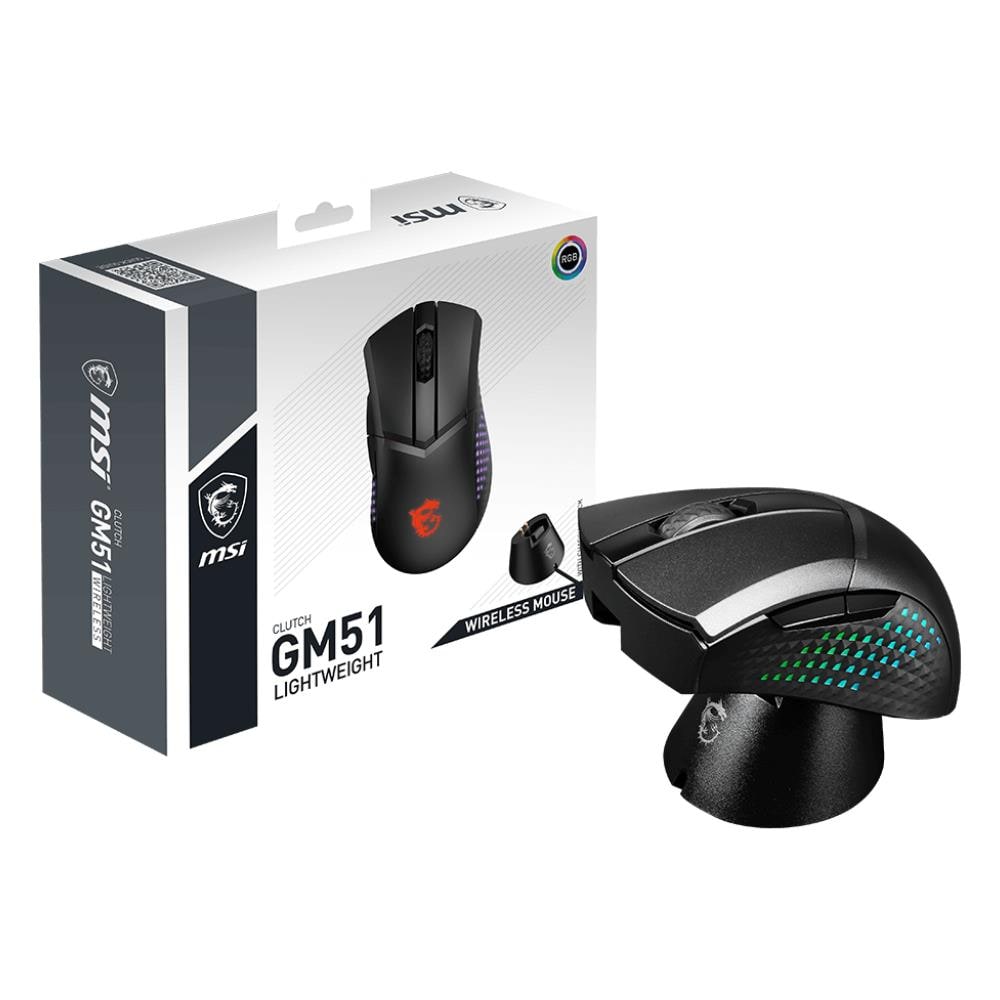 Mouse GM51 da Gioco Leggero Ottico 6 Tasti 26000 DPI Colore Nero - Foto 1