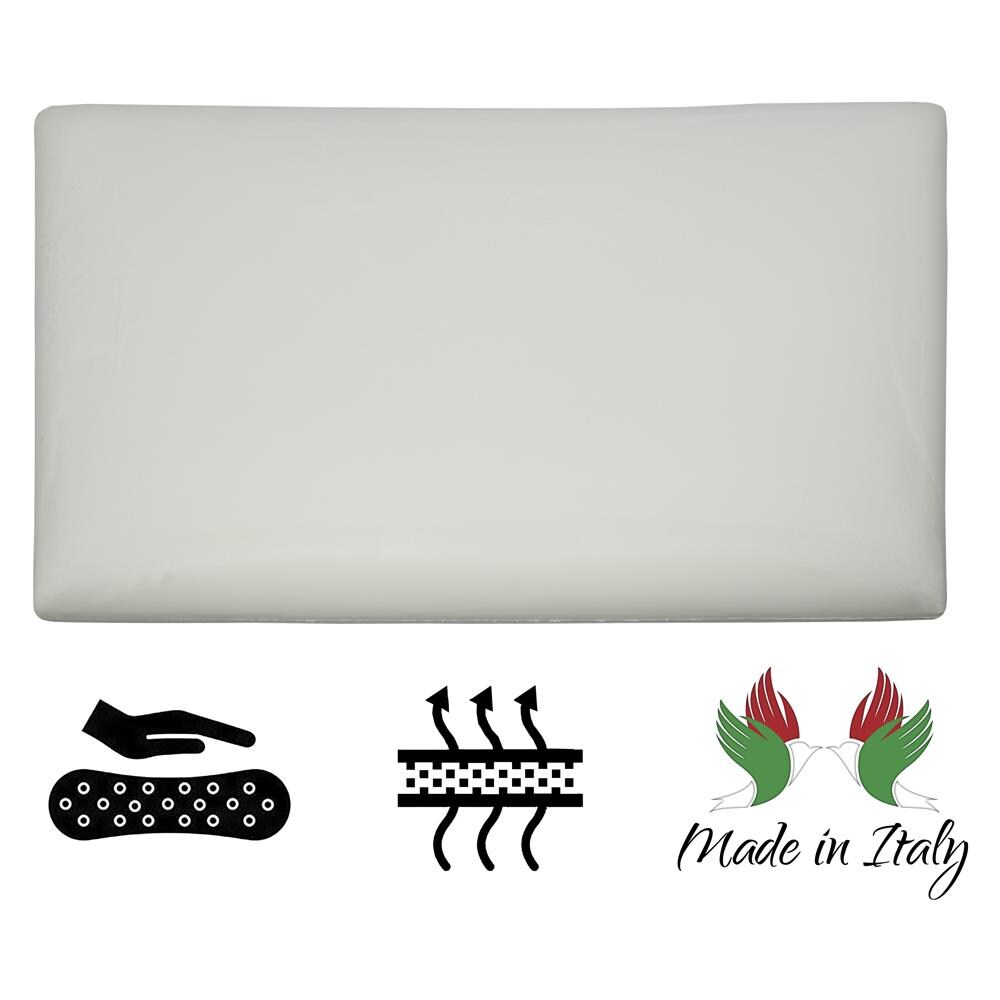 Guanciale Cuscino Letto 50x80 Cm Memory Anallergico Traspirante Q10 - Foto 2