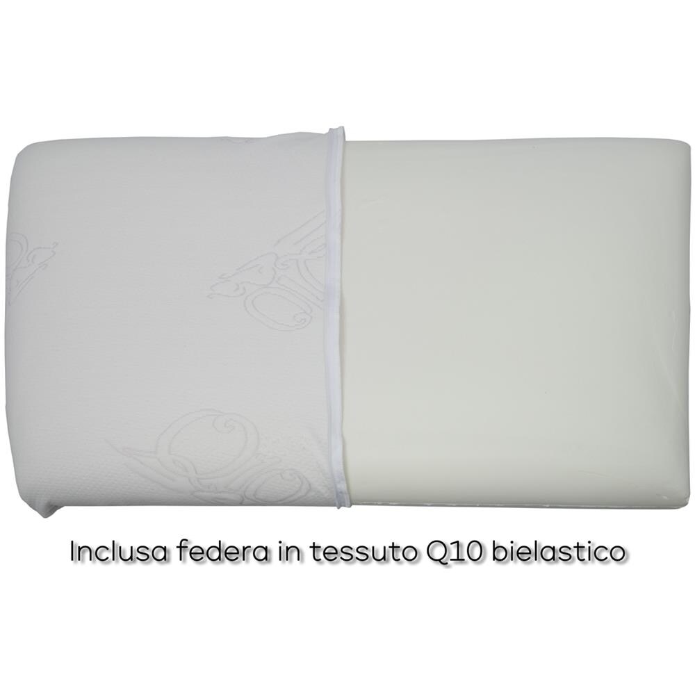 Guanciale Cuscino Letto 50x80 Cm Memory Anallergico Traspirante Q10 - Foto 5
