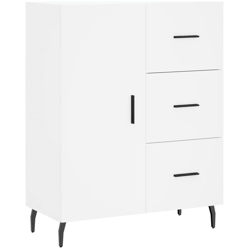 Credenza Bianca 69,5x34x90 Cm In Legno Multistrato - Foto 2