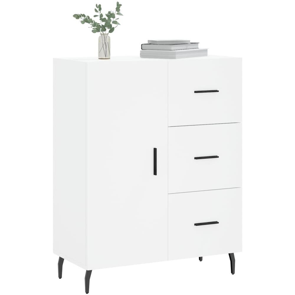 Credenza Bianca 69,5x34x90 Cm In Legno Multistrato - Foto 3