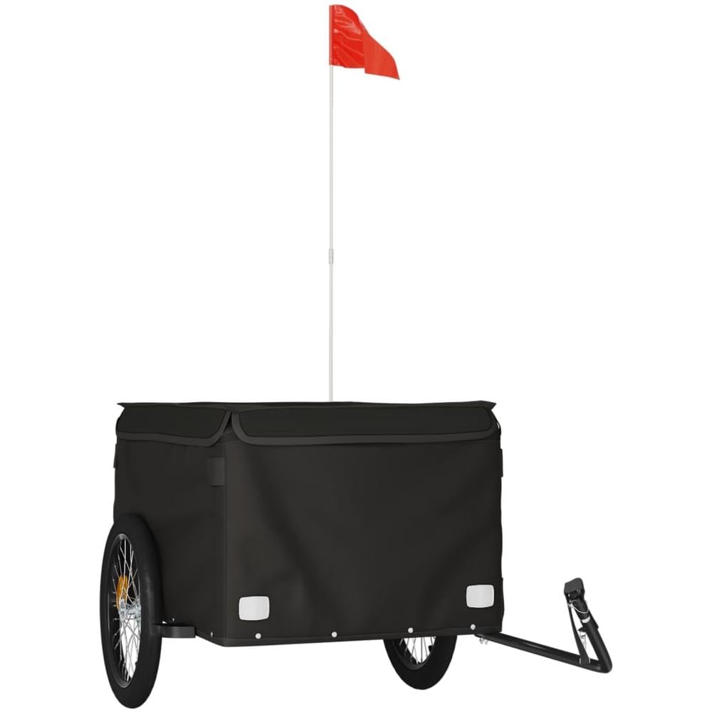 Rimorchio Da Bici Da Carico Nero 45 Kg In Ferro - Foto 2