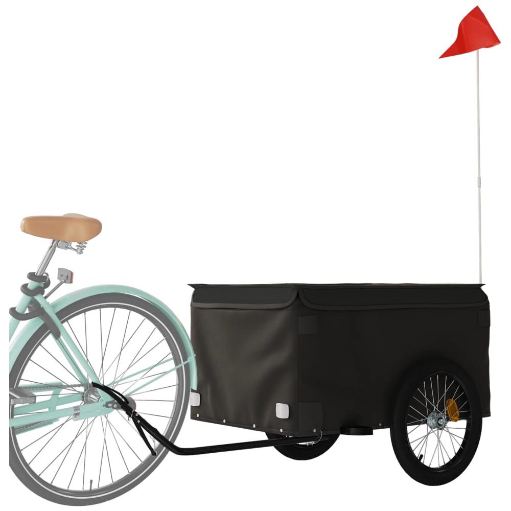 Rimorchio Da Bici Da Carico Nero 45 Kg In Ferro - Foto 3