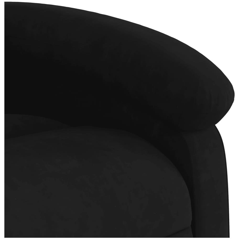 Poltrona Massaggiante Reclinabile Nera In Velluto - Foto 8