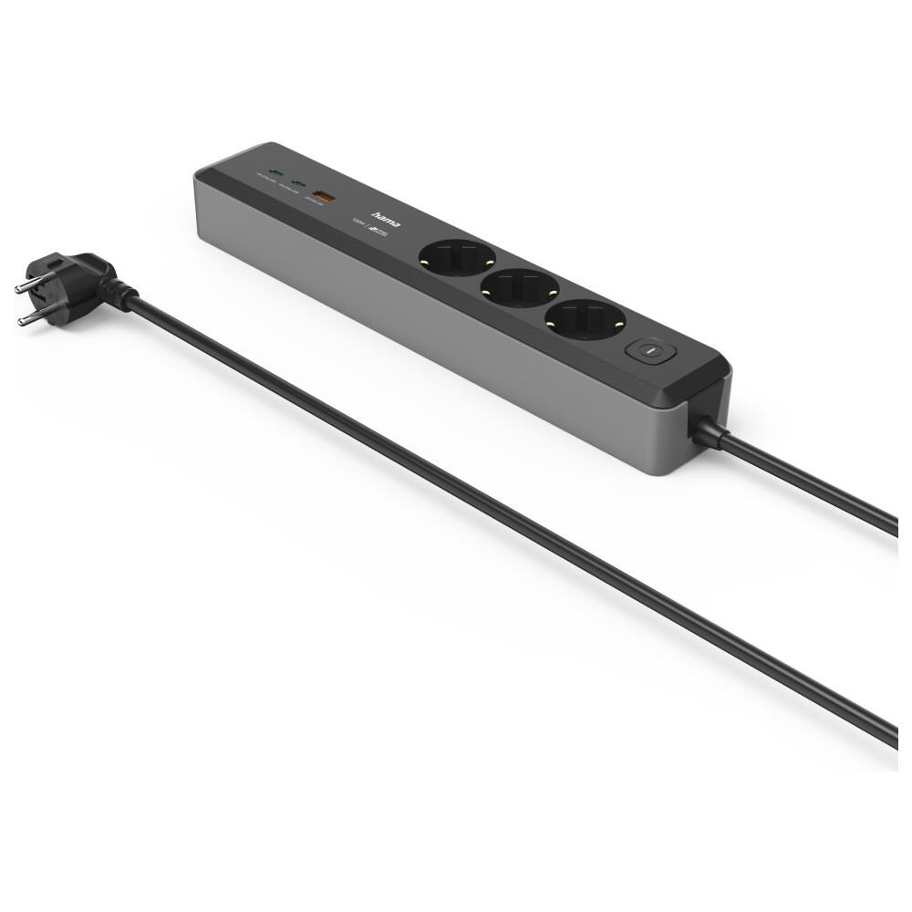 00223192 prolunghe e multiple 1,4 m 3 presa (e) AC Interno Nero, Grigio - Foto 2