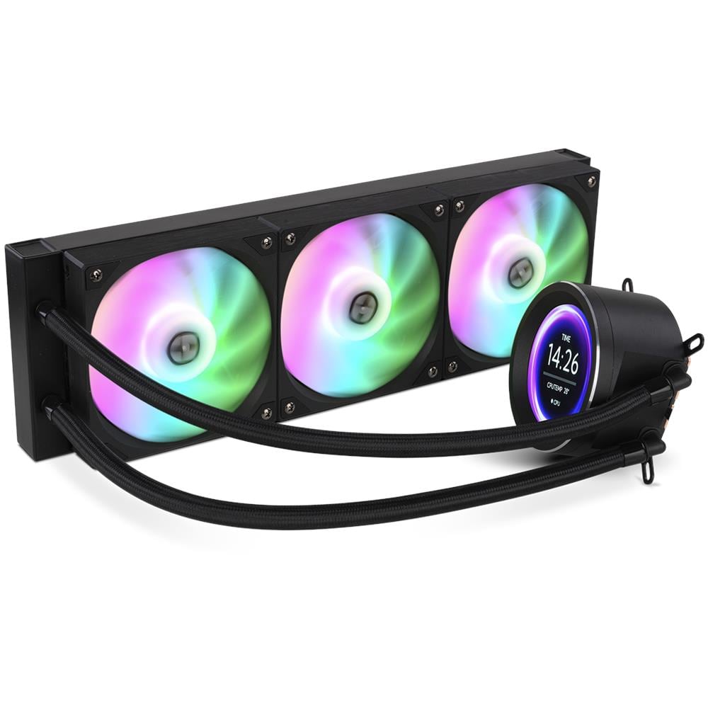 Dissipatore CPU X-360 LCD per Socket Intel LGA 1851/1150/1151/1155/1156 / 1200 / 1366 / 1700 / 775 e Socket AMD AM4/AM5 - Foto 1