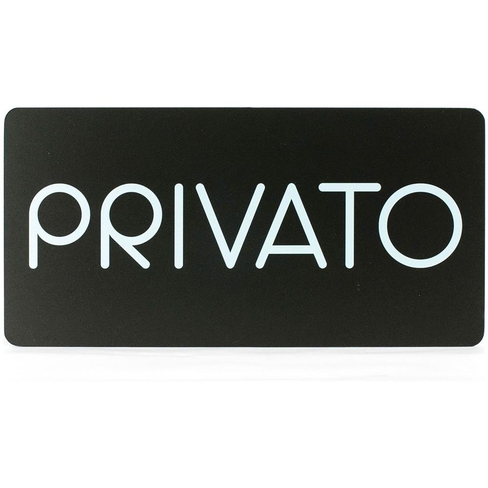 Segnaletica Targa Privato Pittogrammi 32,5X16 Con Adesivo - Foto 2