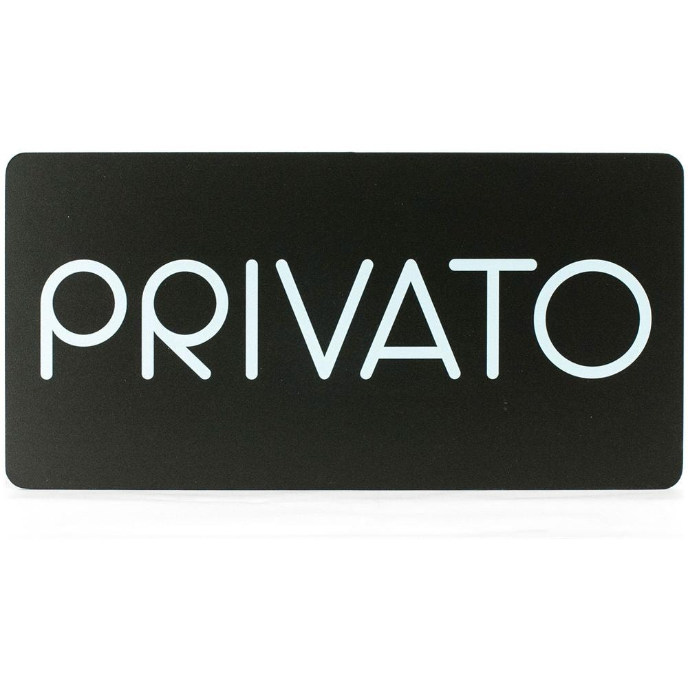 Segnaletica Targa Privato Pittogrammi 32,5X16 Con Adesivo - Foto 1