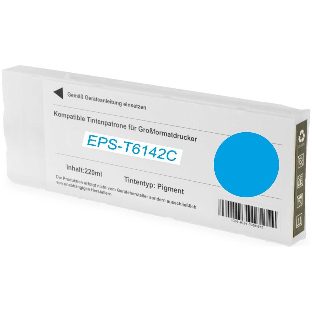 Cartuccia Epson T6142 Ciano Compatibile Per Epson Stylus Pro4400 4450 C13t614200 Capacita 220ml Pigmentato -con Chip- - Foto 1