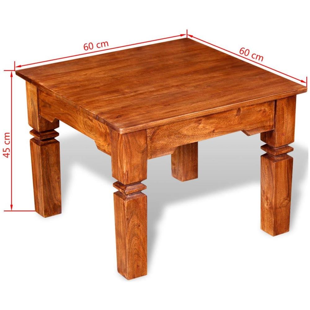 Tavolino da Salotto in Legno Massello 110x60x45 cm - Foto 16