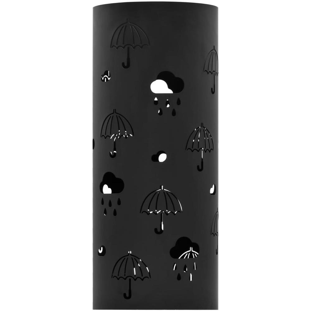 Porta Ombrelli Con Motivi A Ombrelli In Acciaio Nero - Foto 2