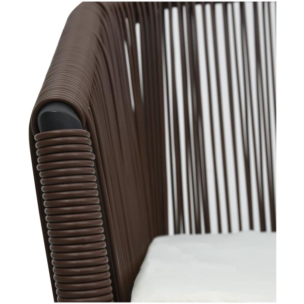 Sedie Da Giardino 2 Pz In Rattan Pvc Marrone - Foto 9