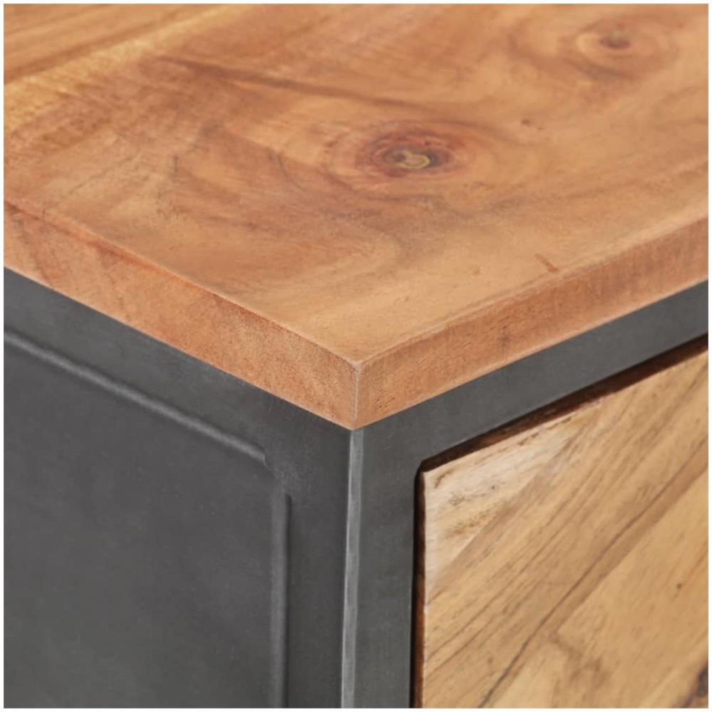 Tavolo Consolle 110x35x75 Cm In Legno Massello Di Acacia - Foto 2