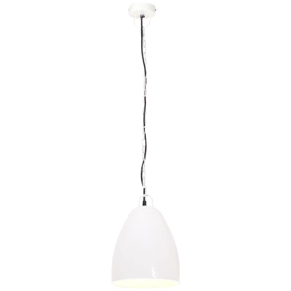 Lampada A Sospensione Industriale 25 W Bianca Rotonda 32 Cm E27 - Foto 2