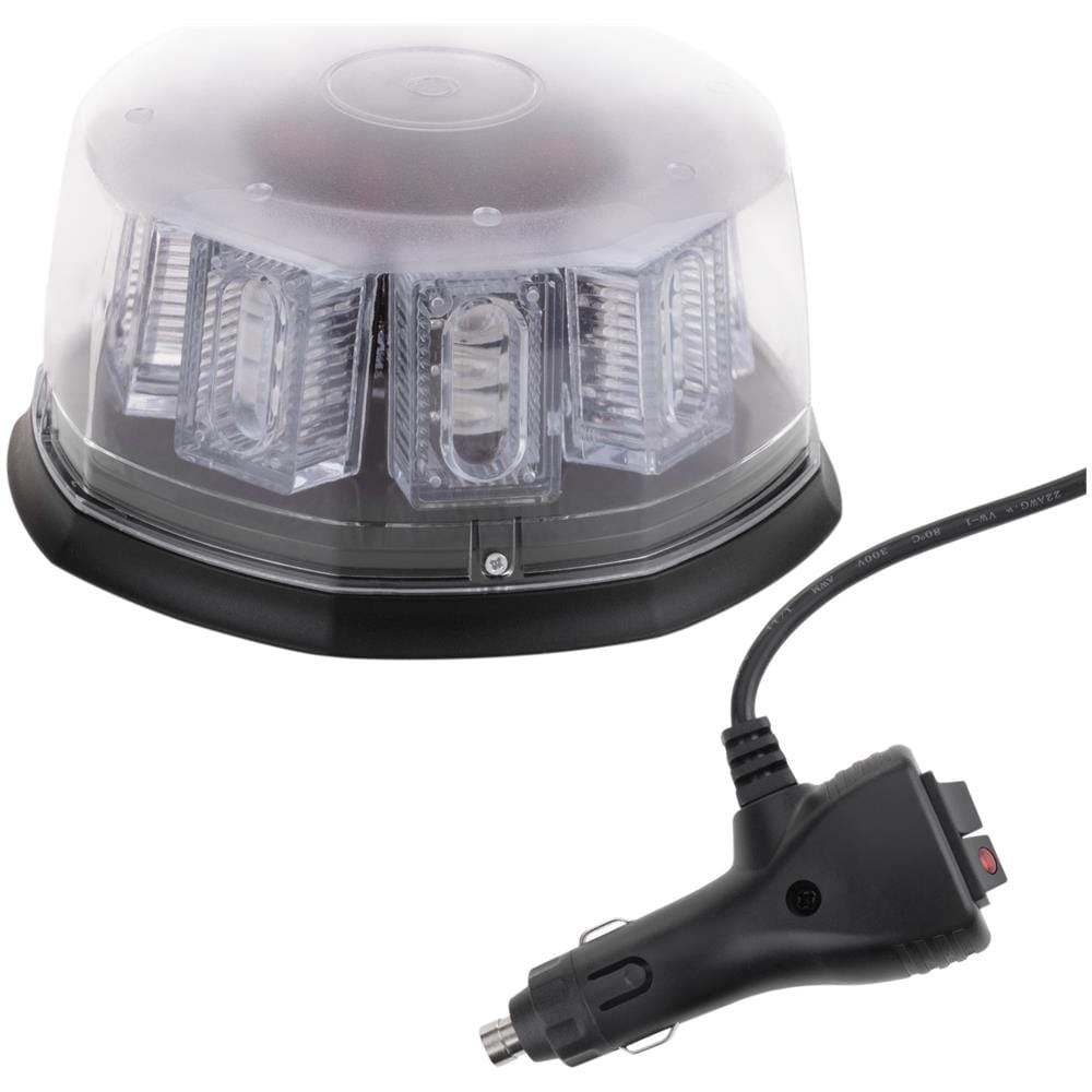 LED Lampeggiante Rooftop Magnetico Luce A Ventosa Ambra Vetro Allarme - Foto 2