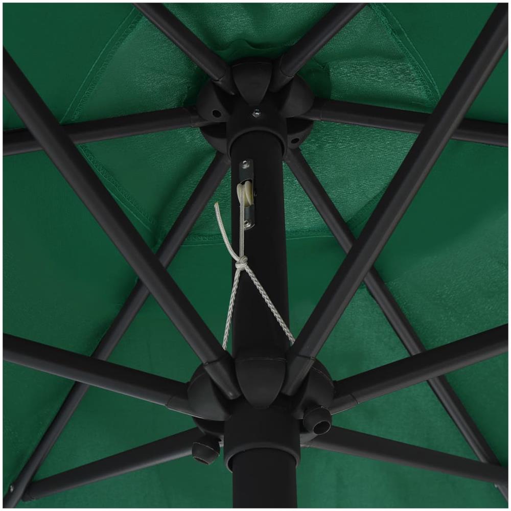 Ombrellone da Esterni con Palo in Alluminio 270x246 cm Verde - Foto 2