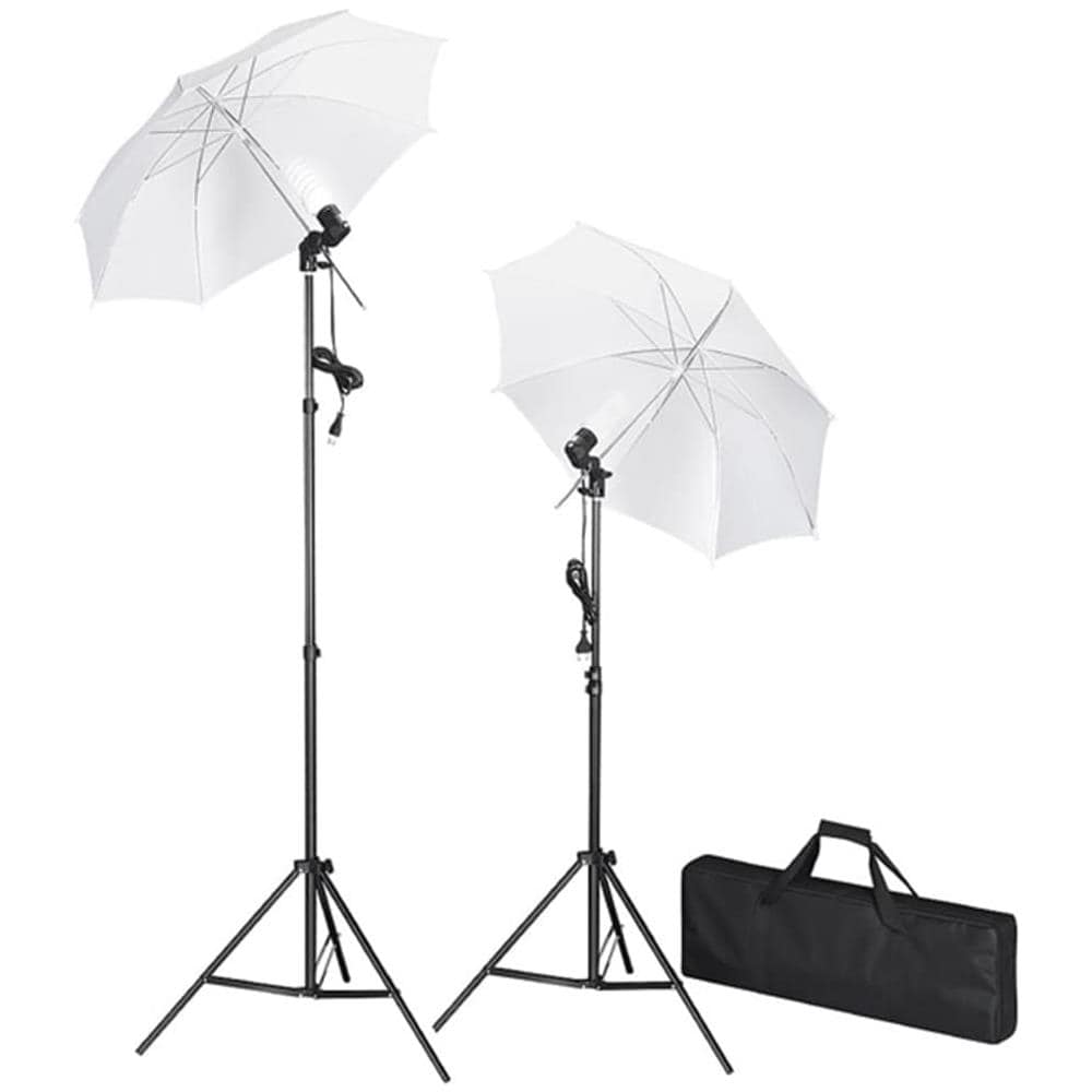 Kit Studio Fotografico con Luci Ombrelli Fondale e Riflettore - Foto 2