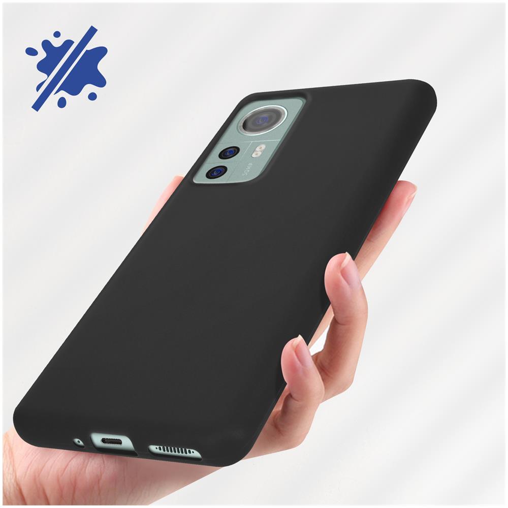 Cover Xiaomi 12 Silicone Flessibile Finitura Opaca Nera - Foto 2