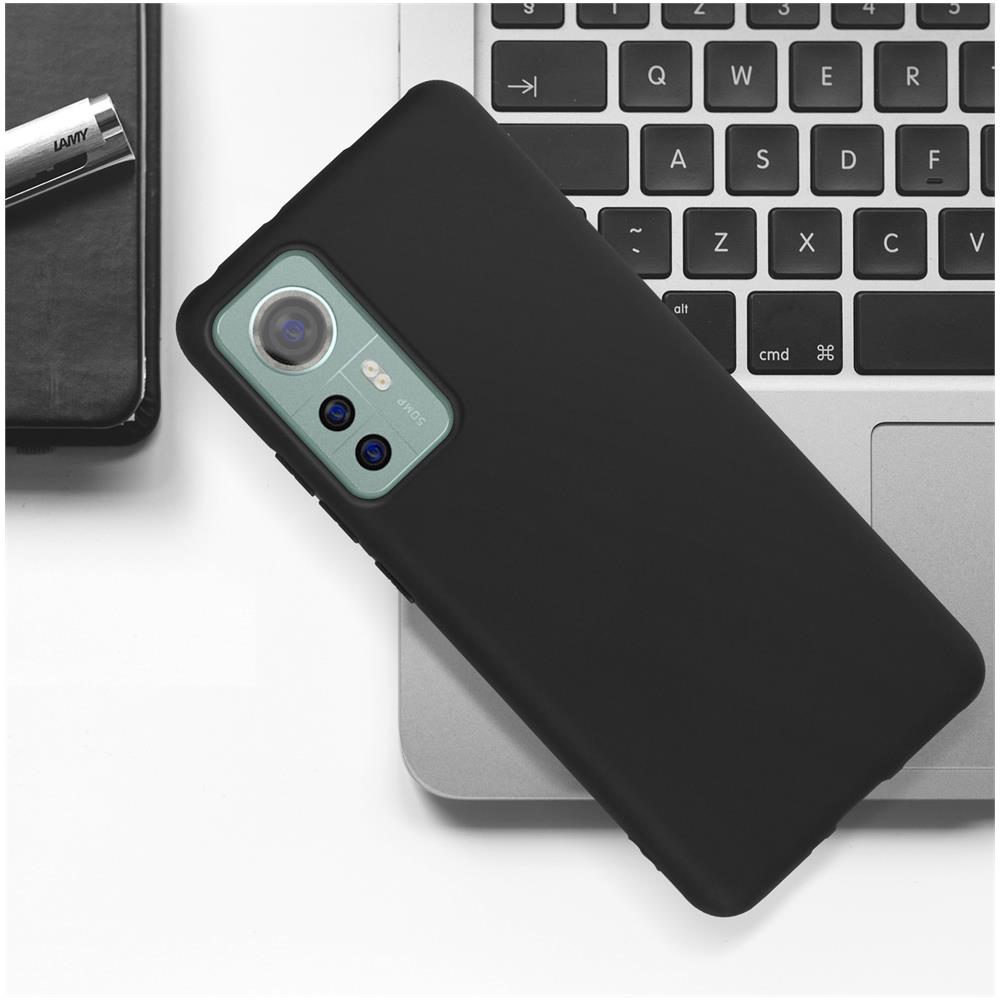 Cover Xiaomi 12 Silicone Flessibile Finitura Opaca Nera - Foto 5