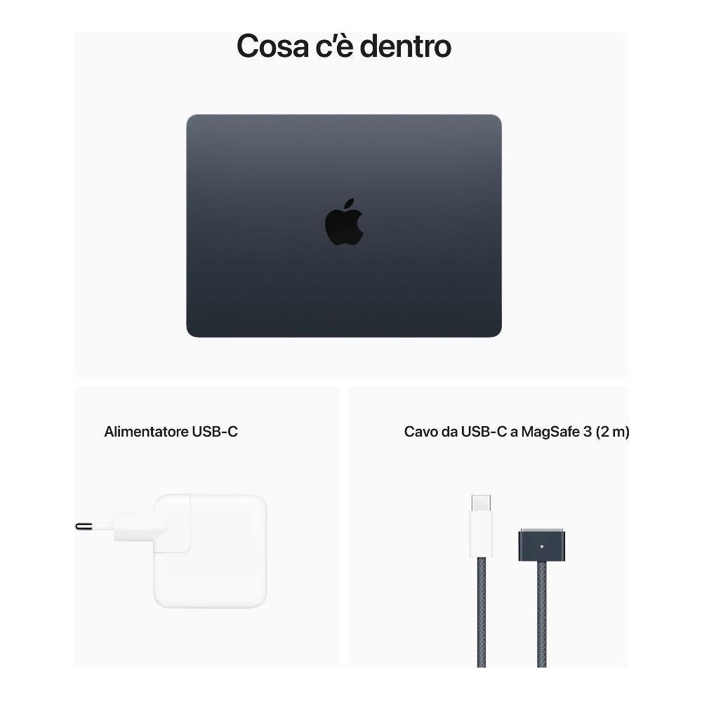MacBook Air Monitor 13,6" 2K M2 2nd Gen Ram 8 GB SSD 512 GB 2x 3 Thunderbolt MacOS Monterey 2022 - Foto 4
