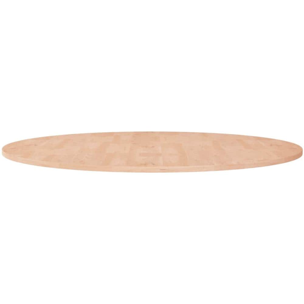 Piano Tavolo Rotondo 90x1,5 Cm Massello Di Rovere Non Trattato - Foto 1