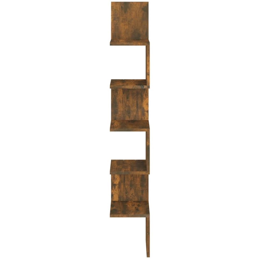 Mensola Muro Angolo Rovere Fumo 20x20x127,5cm Legno Multistrato - Foto 3