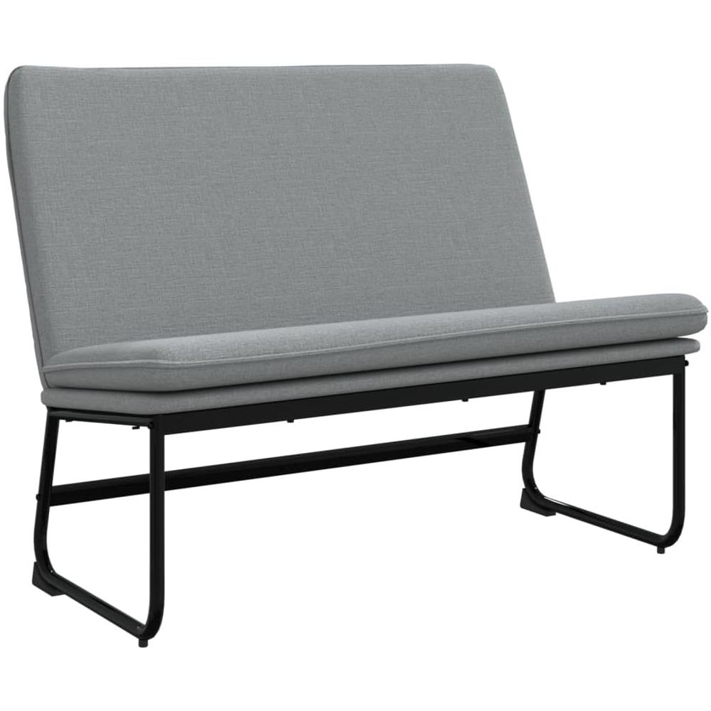 Panca Grigio Chiaro 100x75x76 Cm In Tessuto - Foto 2