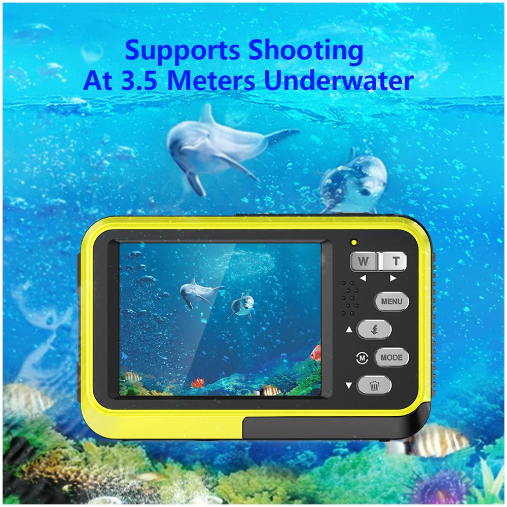 Fotocamera Subacquea Impermeabile 48mp / 4k /zoom 16x /doppio Schermo /messa A Fuoco Automatica Black - Foto 2