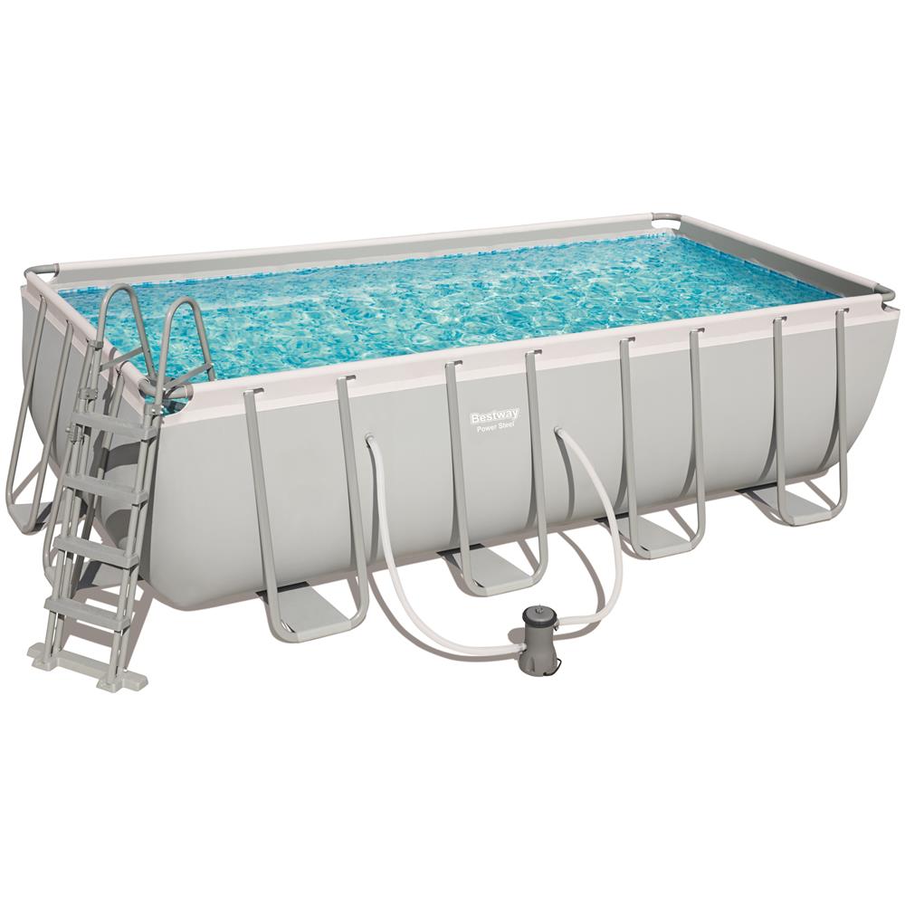56670 Power Steel Pro 488x244x122cm Con Pompa di Filtrazione, Scaletta, Telo di Copertura - Foto 1