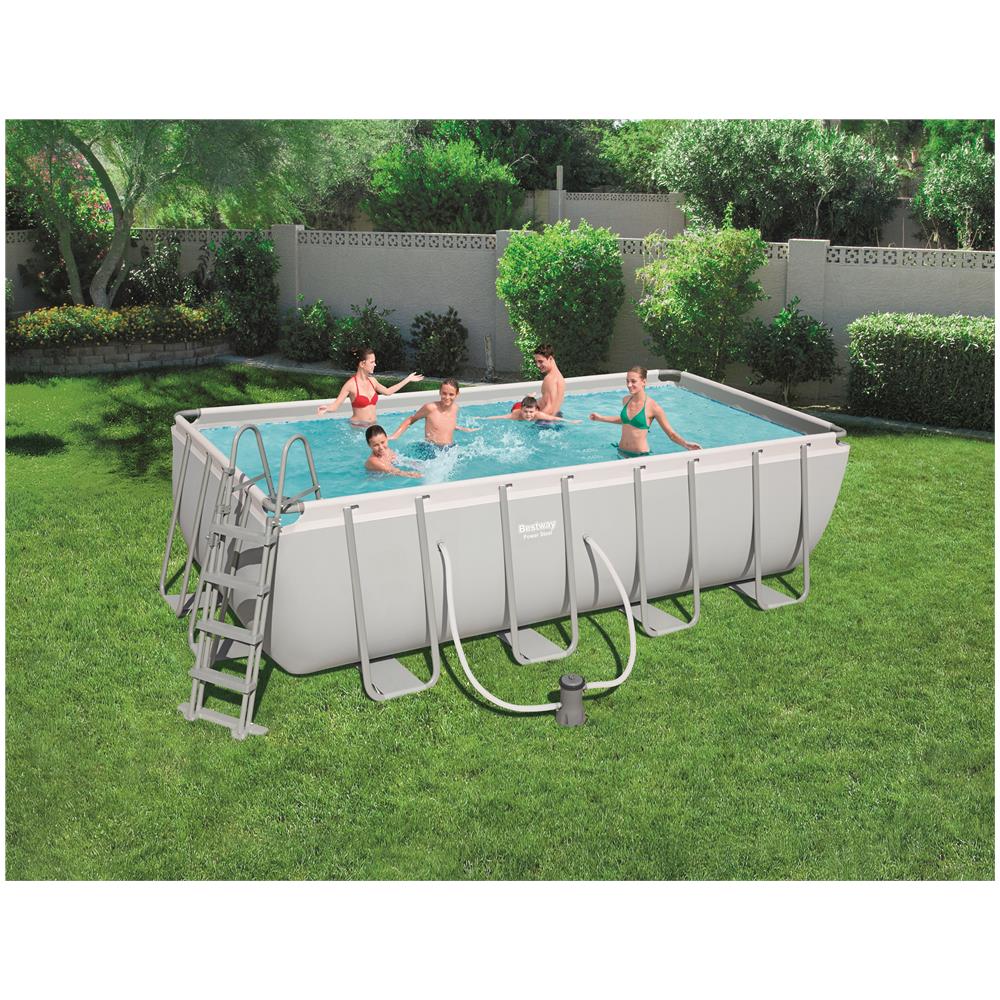 56670 Power Steel Pro 488x244x122cm Con Pompa di Filtrazione, Scaletta, Telo di Copertura - Foto 12