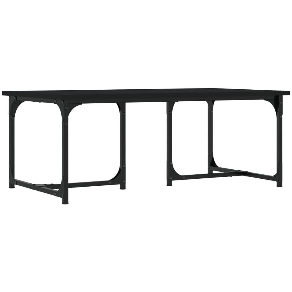 Tavolino Da Salotto Nero 90x50x35 Cm In Legno Multistrato - Foto 2