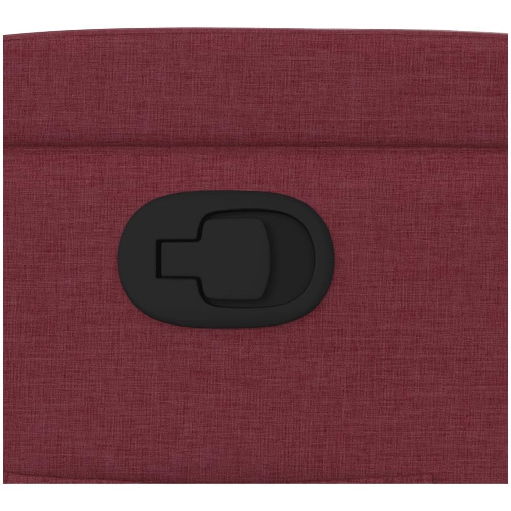 Poltrona Reclinabile In Tessuto Rosso Vino - Foto 10