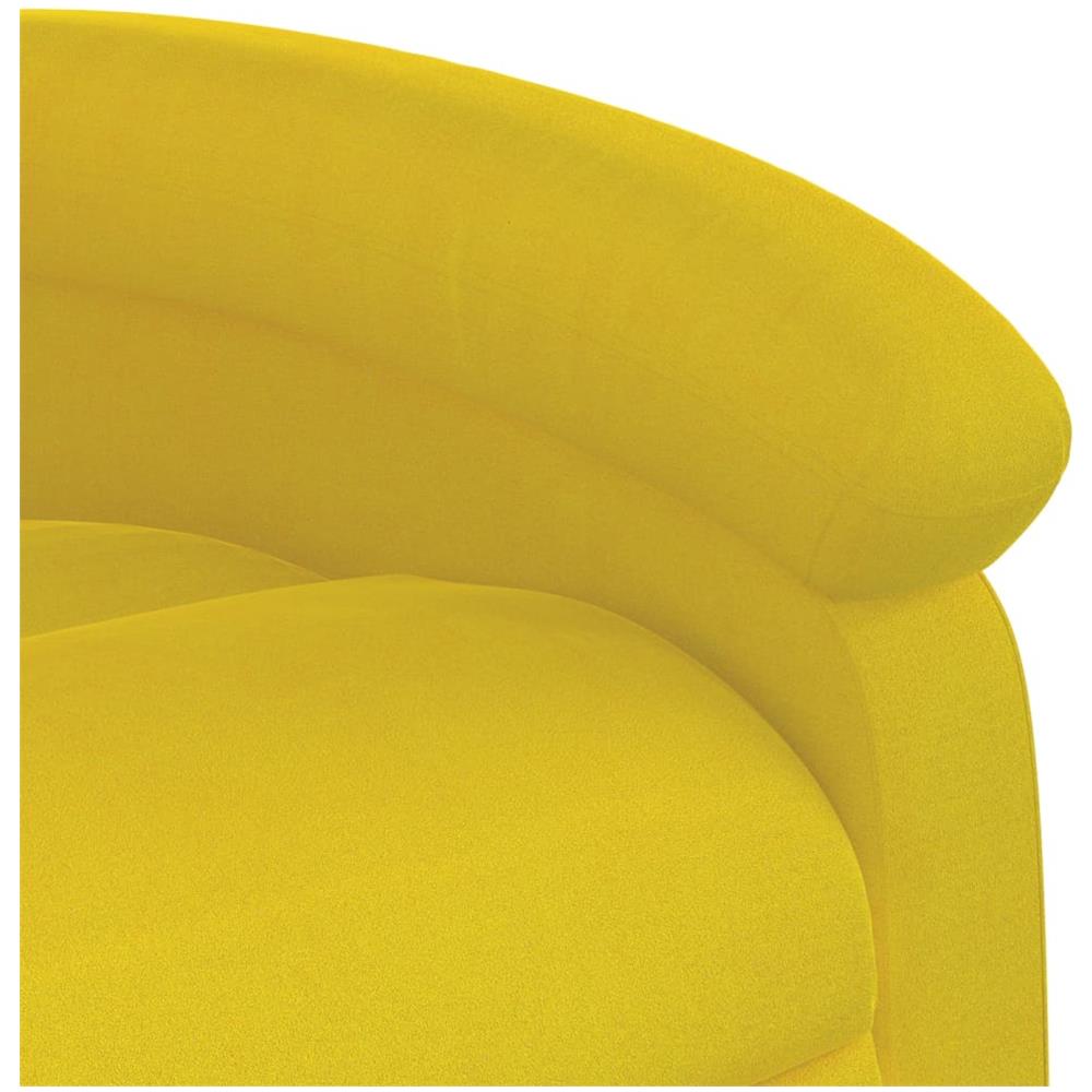 Poltrona Massaggiante Reclinabile Gialla In Velluto - Foto 8