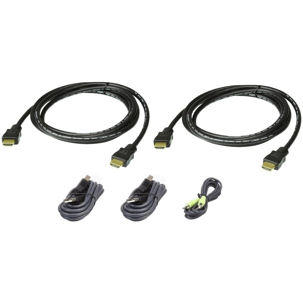 Kit cavo KVM di sicurezza schermo doppio USB HDMI da 1,8 M - Foto 1