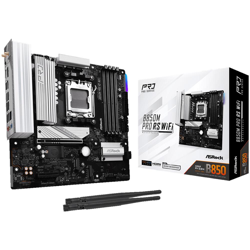 B850M Pro RS WiFi AMD B850 Socket AM5 micro ATX - Foto 6