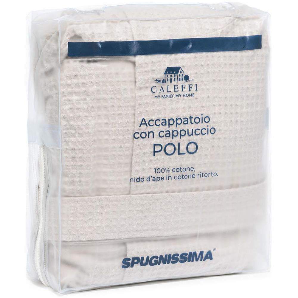 Accappatoio Con Cappuccio Spugnissima Polo In Cotone Colore Grigio Misura L - Foto 2