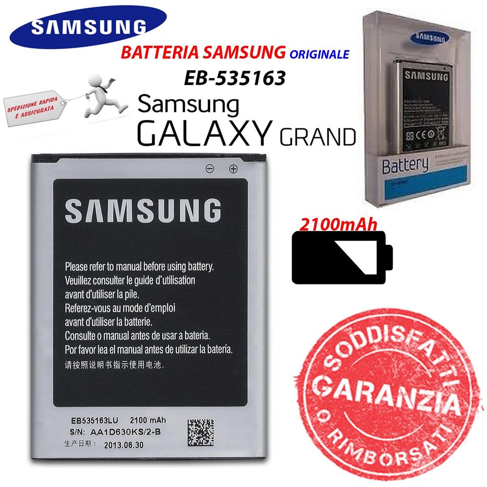 Batteria Ricaricabile per Galaxy Grand Neo Nera e Argento Litio-Ion 2100 mAh EB535163LU - Foto 10