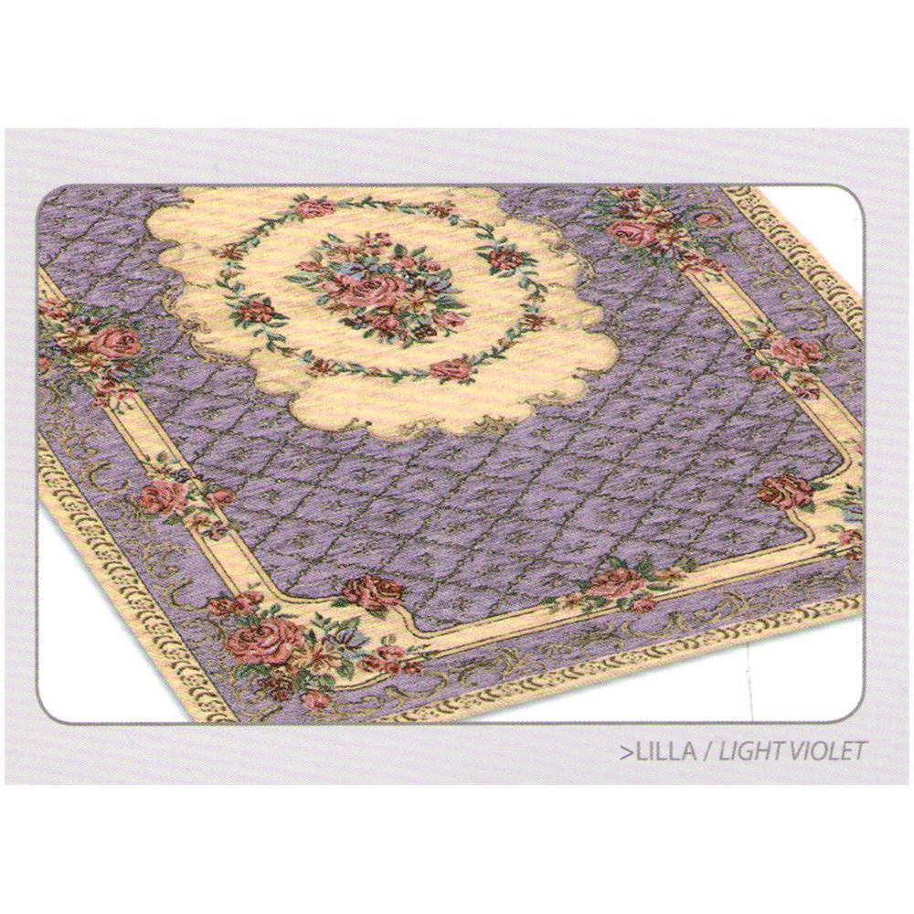 Tappeto Velour Antiscivolo Modello Bouquet By Suardi 65x110(2 tappeti) Lilla - Foto 1
