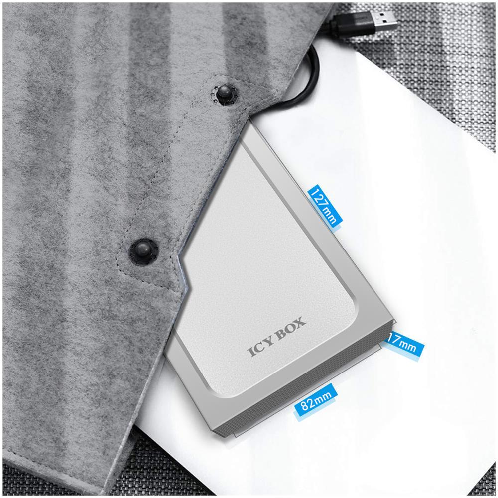 IB-241WP Box esterno HDD /SSD Antracite, Argento 2.5" - Foto 2